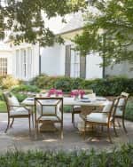 Image 2 of 7: Neiman Marcus Alexandra Outdoor Double-Urn Pedestal Table