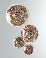 Image 1 of 2: Global Views Glass Wall Mushrooms, Set of 4