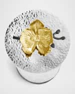 Image 4 of 4: Michael Aram Gold Orchid 11.5" Large Canister