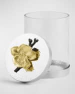 Image 3 of 6: Michael Aram Gold Orchid Small Canister