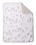 Image 2 of 5: Oilo Studio Llama Jersey Cuddle Blanket