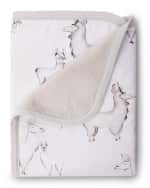 Image 1 of 5: Oilo Studio Llama Jersey Cuddle Blanket