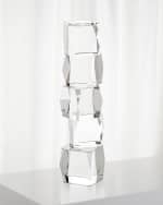 Image 1 of 2: John-Richard Collection Large Crystal Cubist Candleholder
