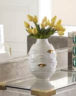 Image 4 of 4: Jonathan Adler Gilded Muse Gala Round Vase