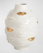Image 1 of 4: Jonathan Adler Gilded Muse Gala Round Vase