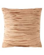 Image 1 of 2: Austin Horn Collection Pleated Silk Pillow