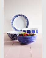 Image 3 of 3: Vietri Santorini Flower Small Serving Bowl