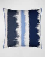 Image 1 of 7: Elaine Smith Murmur Sunbrella Pillow, Dark Blue
