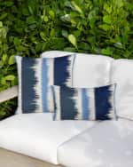 Image 6 of 7: Elaine Smith Murmur Sunbrella Pillow, Dark Blue