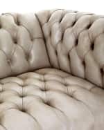Image 3 of 6: Old Hickory Tannery Olga Leather Chesterfield Sofa, 94"
