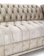 Image 5 of 6: Old Hickory Tannery Olga Leather Chesterfield Sofa, 94"