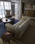Image 2 of 6: Old Hickory Tannery Olga Leather Chesterfield Sofa, 94"