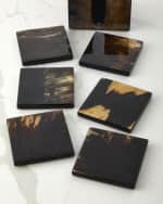 Image 3 of 3: LADORADA Horn Veneer Coasters, Set of 6