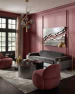 Image 2 of 6: Neiman Marcus Arched Floor Lamp