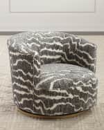 Image 4 of 5: Haute House Diane Swivel Chair