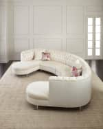 Image 2 of 2: Haute House Pouf Double Chaise Sectional