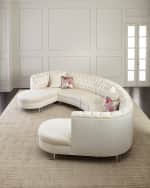 Image 1 of 2: Haute House Pouf Double Chaise Sectional