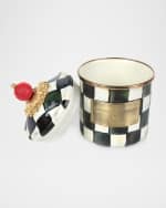 Image 2 of 8: MacKenzie-Childs Courtly Check Enamel Canister