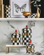 Image 4 of 8: MacKenzie-Childs Courtly Check Enamel Canister