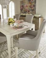 Image 2 of 3: Neiman Marcus Floral Pewter & Ceramic Salad Plate
