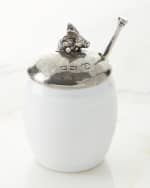 Image 1 of 4: Neiman Marcus Ceramic Pewter Honey Holder
