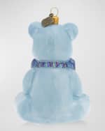 Image 2 of 2: Jay Strongwater Baby’s First Christmas Teddy Glass Ornament