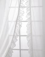 Image 1 of 2: Sweet Dreams Carolina Sheer Ruffle Curtain Set, 108"