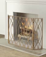 Image 1 of 3: Gate Design 3-Panel Fireplace Screen