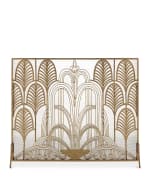 Image 2 of 2: Classic Art Deco Single Panel Fireplace Screen