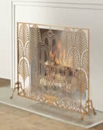 Image 1 of 2: Classic Art Deco Single Panel Fireplace Screen