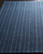 Image 2 of 2: Lauren Ralph Lauren Miles Navy Stripe Flat Weave Rug, 3' x 8'