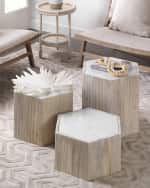 Image 3 of 3: Jamie Young Medium Argon Hexagon Side Table