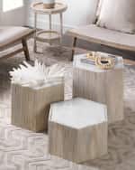 Image 3 of 3: Jamie Young Small Argon Hexagon Side Table
