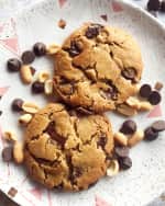 Image 1 of 4: The Naughty Cookie Vegan Peanut Butter Chocolate Chip Cookies