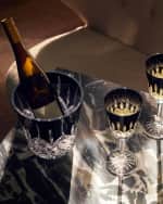 Image 3 of 3: Waterford Crystal Lismore Black Crystal Goblets, Set of 2