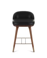Image 2 of 4: Arteriors Beaumont Leather Counter Stool