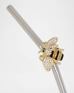 Image 3 of 5: Joanna Buchanan Stripey Bee Metal Straws, Set of 4