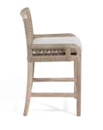 Image 3 of 6: Palecek Montecito Outdoor Counter Stool