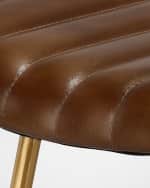 Image 4 of 4: Jamie Young Luke Leather Counter Stool