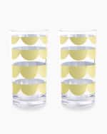 Image 1 of 2: kate spade new york gold scallop acrylic highball glasses, set of 2