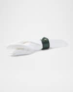 Image 2 of 2: Ralph Lauren Home Wyatt Leather Napkin Rings, Set of 4