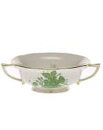 Image 1 of 2: Herend Chinese Bouquet Green Cream Soup Cup