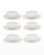 Image 1 of 5: Vista Alegre Ornament Teacups & Saucers, Set of 6