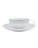 Image 2 of 2: Vista Alegre Orquestra Tea Cups & Saucers, Set of 4