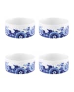 Image 1 of 2: Vista Alegre Blue Ming Cereal Bowls, Set of Four