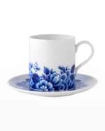 Image 2 of 2: Vista Alegre Blue Ming Teacups & Saucers, Set of Four