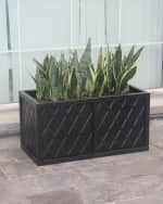 Image 1 of 3: Hanamint Lattice Outdoor 18" X 36" Rectangle Planter Box