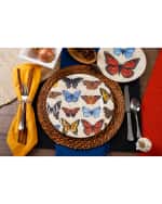 Image 2 of 2: Bamboo Table Field Guide Butterflies Shatter-Resistant Bamboo Dinner Plates, Set of 4