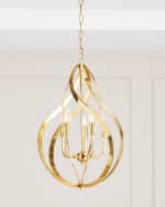 Image 3 of 3: John-Richard Collection Ribbons of Brass Swirls Chandelier