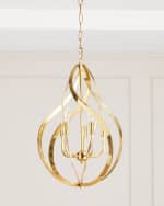 Image 1 of 3: John-Richard Collection Ribbons of Brass Swirls Chandelier
